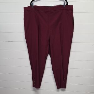ROZ & ALI Pants classic Fit Womens Size 24W Ankle Luxe Stretch New